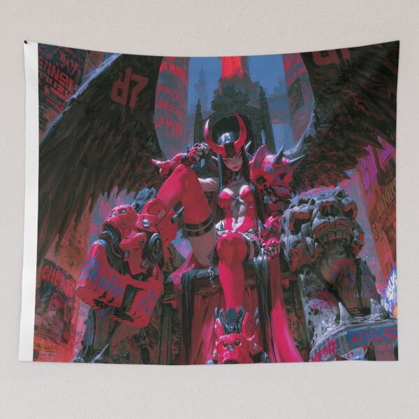 Item preview, Oni Queen - Cyberpunk Sci Fi Anime art designed and sold by Delerat7.