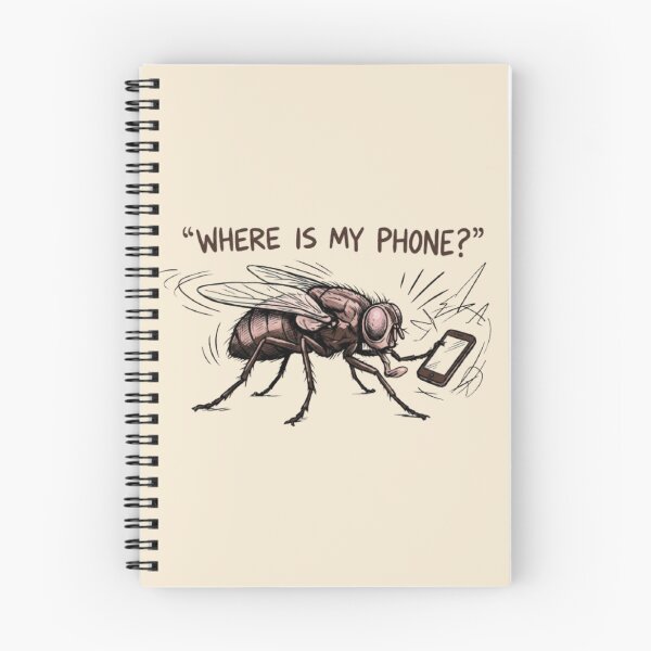 Item preview, Funny Distracted Fly – Where Is My Phone? Comic designed and sold by InnerwayStudio.