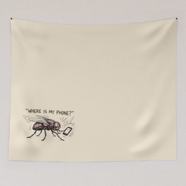 Item preview, Funny Distracted Fly – Where Is My Phone? Comic designed and sold by InnerwayStudio.