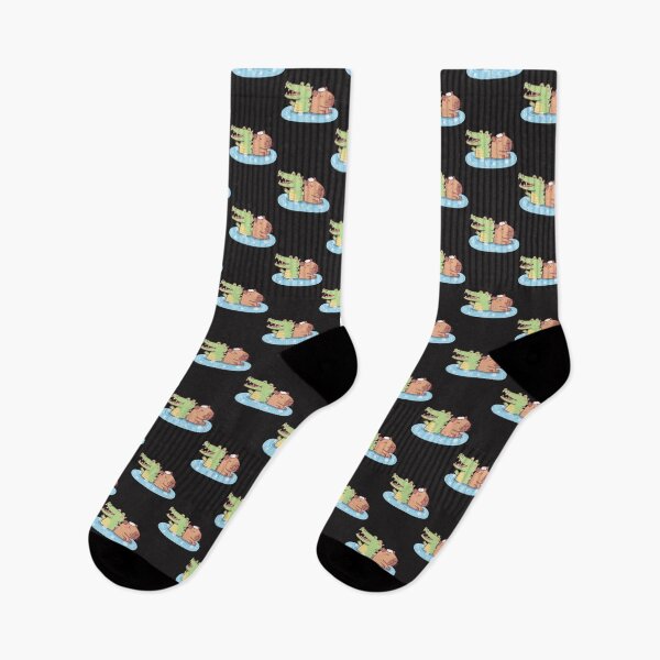 Item preview, Cute Capybara And Crocodile Relaxing In A Hot Spring Japanese Onsen Aesthetic | Best Gift designed and sold by sweetarteews.