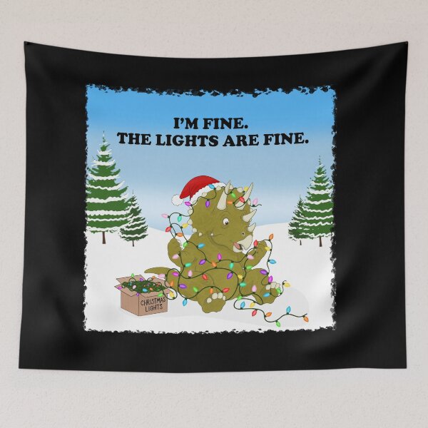 Item preview, Hilarious Triceratops Tangled Christmas Lights designed and sold by daphsam.