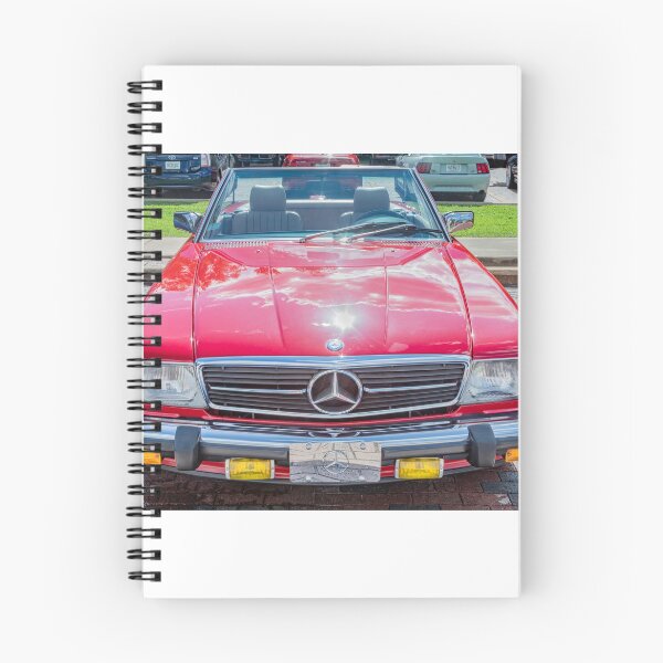 Item preview, Classic Red Mercedes 560SL R107 Convertible Art Print designed and sold by RichFrancoCars.