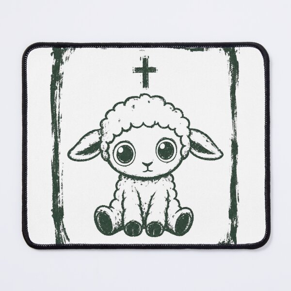 Item preview, Cute Baby Lamb with Cross T-Shirt | Christian Faith Sheep Tee designed and sold by RickyHN7.