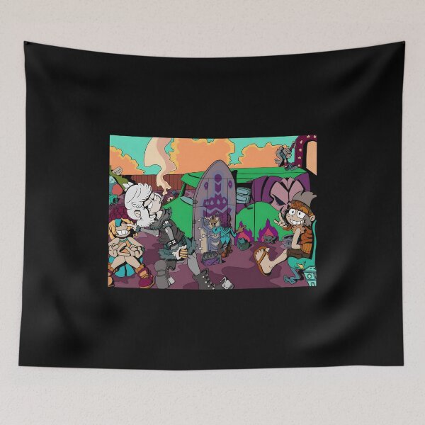 Item preview, Colorful Cartoon Characters in a Vibrant Scene designed and sold by Fibi-studio.