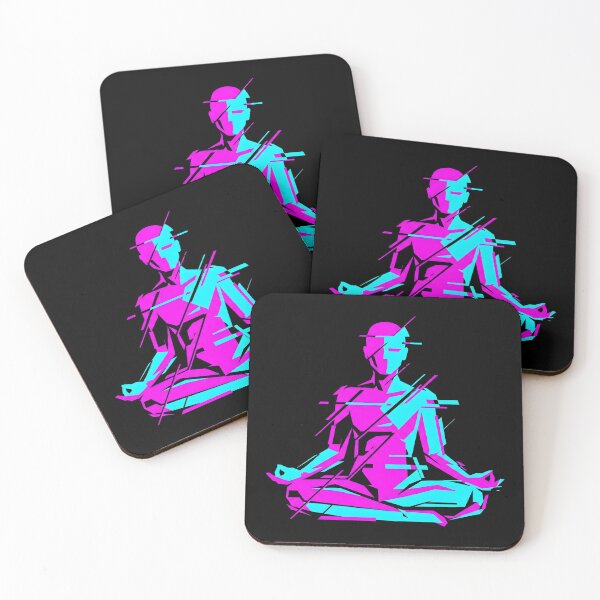 Item preview, Glitch Meditation Zen Yogi designed and sold by MarCinu Art.