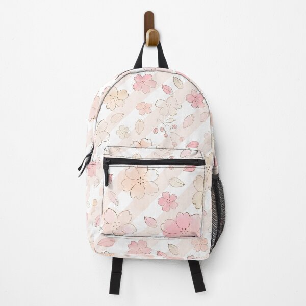 Item preview, Pastel Blossom Pattern on Diagonal Stripes designed and sold by NNhu.