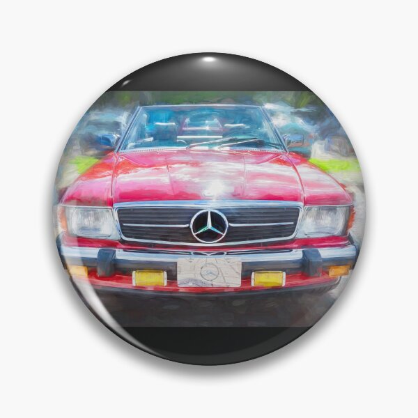 Item preview,  Classic Red Mercedes 560SL R107 Convertible Art Print designed and sold by RichFrancoCars.