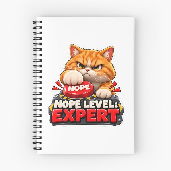 Item preview, Nope Level Expert Funny Cat Design designed and sold by WeirdStation.