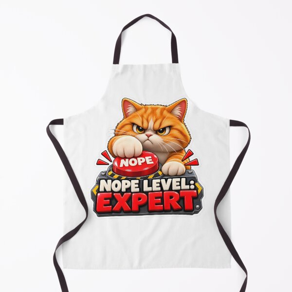 Item preview, Nope Level Expert Funny Cat Design designed and sold by WeirdStation.