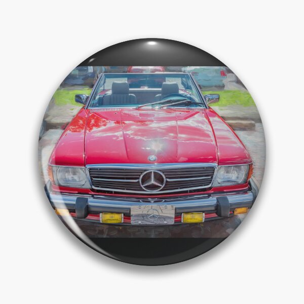 Item preview,  Classic Red Mercedes 560SL R107 Convertible Art Print designed and sold by RichFrancoCars.