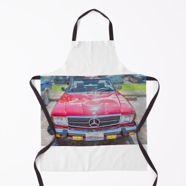 Item preview,  Classic Red Mercedes 560SL R107 Convertible Art Print designed and sold by RichFrancoCars.