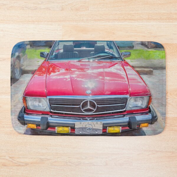 Item preview,  Classic Red Mercedes 560SL R107 Convertible Art Print designed and sold by RichFrancoCars.