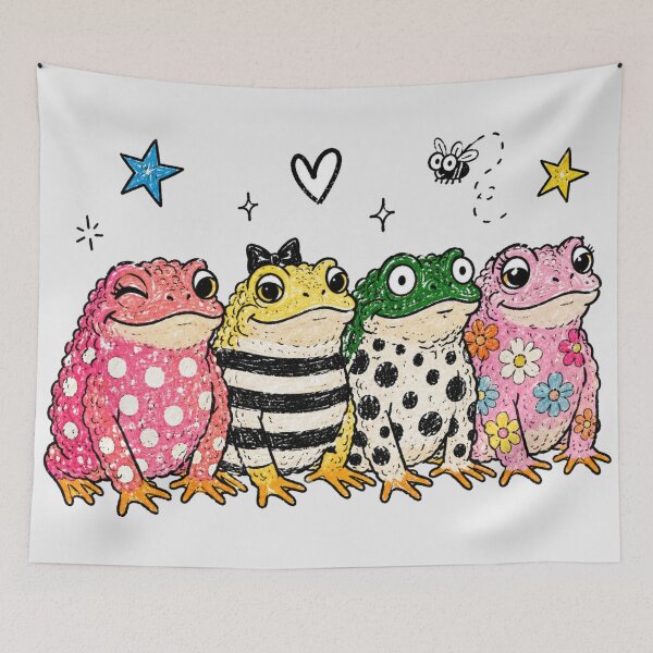 Item preview, Colorful Toad Squad Cute Australia Frog Friends Girl Trip designed and sold by Yellowriversss.