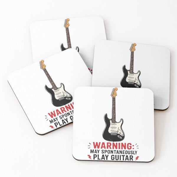 Item preview, Warning: May Spontaneously Play Guitar quote designed and sold by Ink-and-Odd.