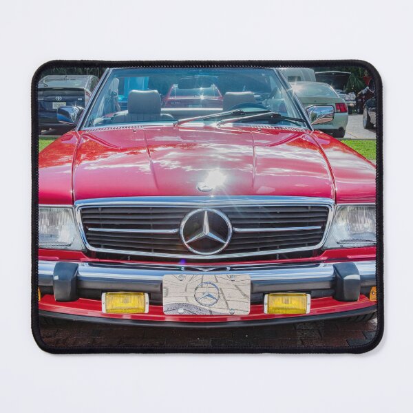 Item preview,  Classic Red Mercedes 560SL R107 Convertible Art Print designed and sold by RichFrancoCars.