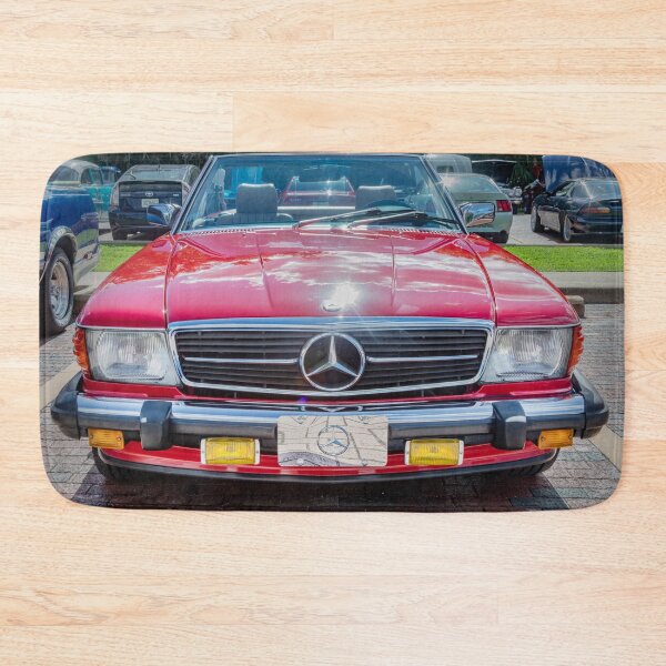 Item preview,  Classic Red Mercedes 560SL R107 Convertible Art Print designed and sold by RichFrancoCars.