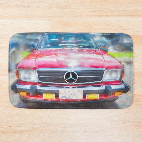 Item preview,  Classic Red Mercedes 560SL R107 Convertible Art Print designed and sold by RichFrancoCars.