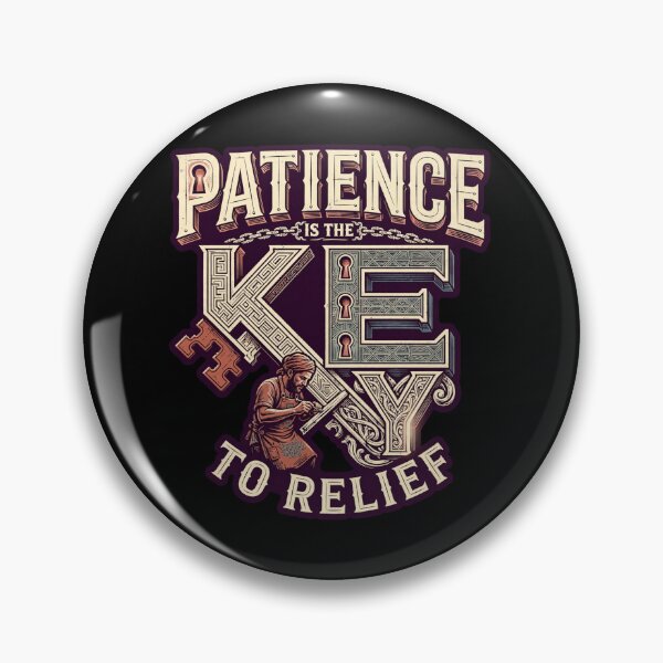 Item preview, Patience Is the Key to Relief, Patience Quote, Inspirational Wisdom, Motivational Saying, Life Lesson, Positive Mindset, Perseverance Quote, Islamic Inspired Wisdom designed and sold by Typologystudios.