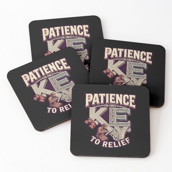 Item preview, Patience Is the Key to Relief, Patience Quote, Inspirational Wisdom, Motivational Saying, Life Lesson, Positive Mindset, Perseverance Quote, Islamic Inspired Wisdom designed and sold by Typologystudios.