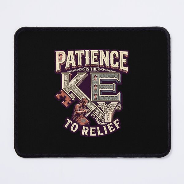 Item preview, Patience Is the Key to Relief, Patience Quote, Inspirational Wisdom, Motivational Saying, Life Lesson, Positive Mindset, Perseverance Quote, Islamic Inspired Wisdom designed and sold by Typologystudios.