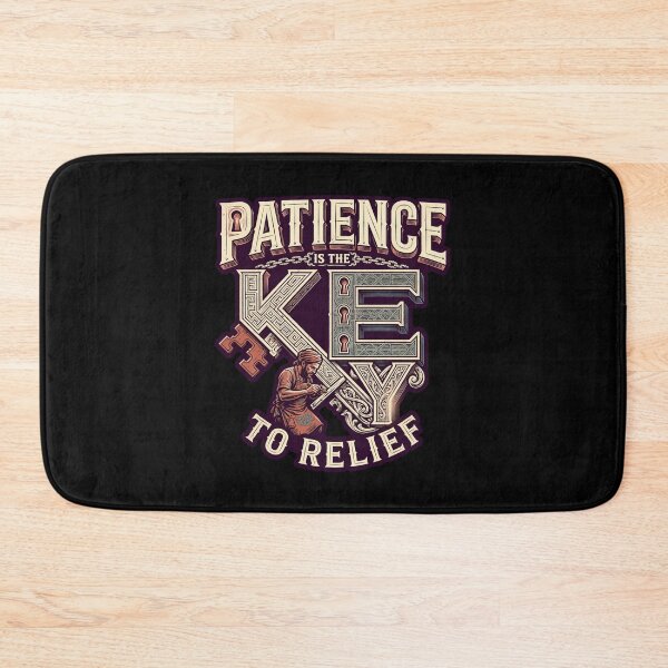 Item preview, Patience Is the Key to Relief, Patience Quote, Inspirational Wisdom, Motivational Saying, Life Lesson, Positive Mindset, Perseverance Quote, Islamic Inspired Wisdom designed and sold by Typologystudios.