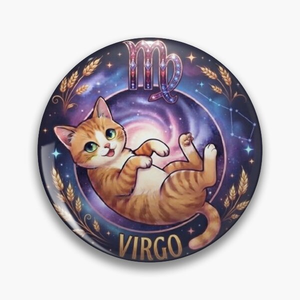 Item preview, Virgo Cute Cat Zodiac Astrological Sign Space Galaxy Kitten designed and sold by PetalsPaws.