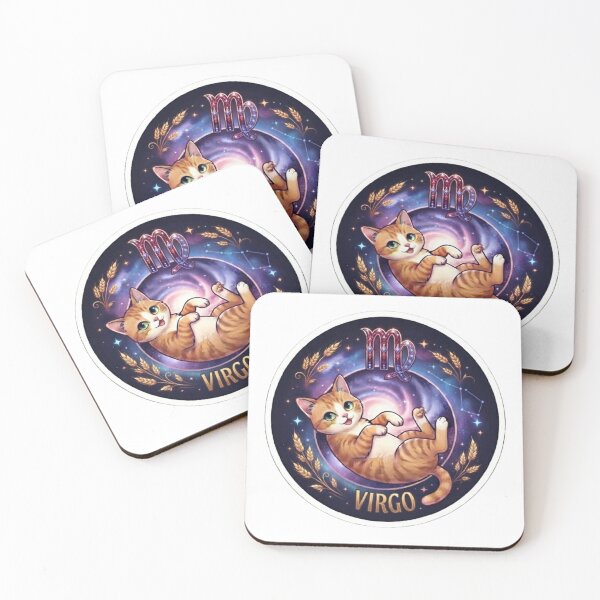 Item preview, Virgo Cute Cat Zodiac Astrological Sign Space Galaxy Kitten designed and sold by PetalsPaws.