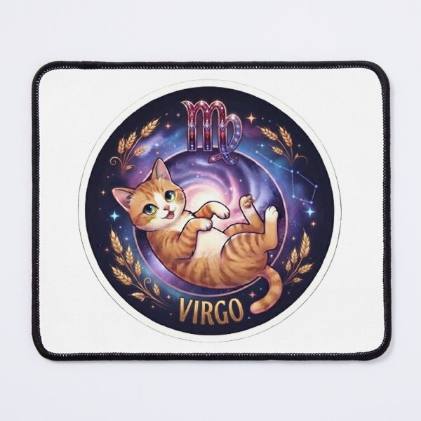 Item preview, Virgo Cute Cat Zodiac Astrological Sign Space Galaxy Kitten designed and sold by PetalsPaws.
