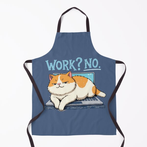 Item preview, WORK? NO. – Funny Lazy Cat Sleeping on Laptop designed and sold by Mousy17.