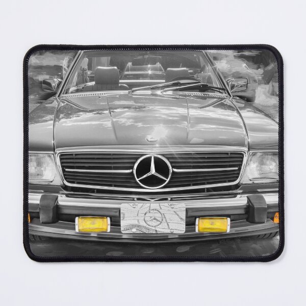 Item preview,  Classic Red Mercedes 560SL R107 Convertible Art Print designed and sold by RichFrancoCars.