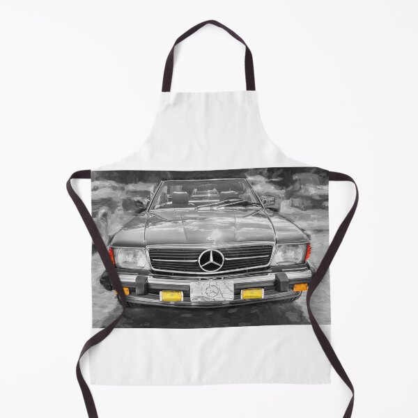 Item preview, Classic Red Mercedes 560SL R107 Convertible Art Print designed and sold by RichFrancoCars.