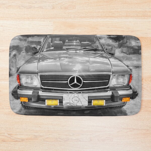 Item preview,  Classic Red Mercedes 560SL R107 Convertible Art Print designed and sold by RichFrancoCars.