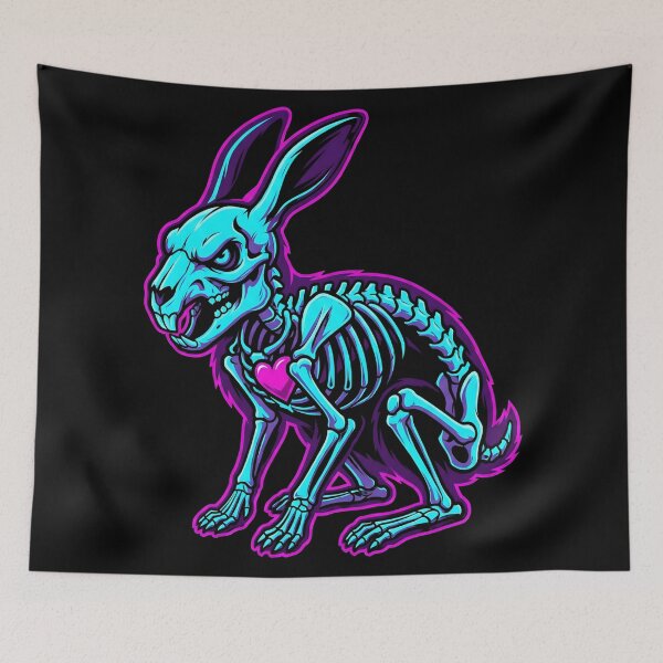 Item preview, Neon Skeleton Rabbit Heart designed and sold by MarCinu Art.
