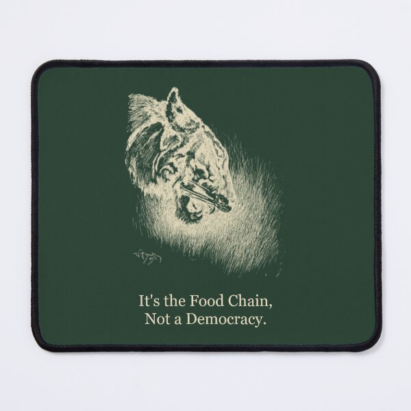 Item preview, It's the Food Chain, Not a Democracy - Vintage Snarling jungle wolf Tee designed and sold by Core-E.