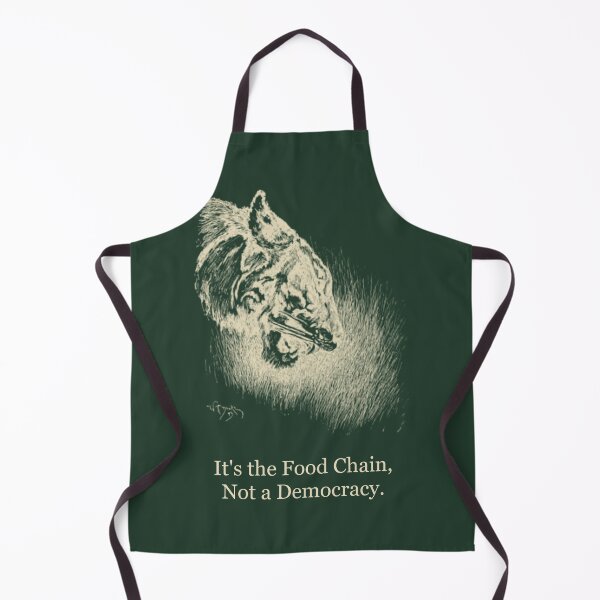 Item preview, It's the Food Chain, Not a Democracy - Vintage Snarling jungle wolf Tee designed and sold by Core-E.