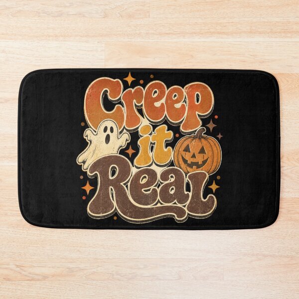 Item preview, Creep It Real Retro Halloween Ghost and Pumpkin designed and sold by LOL-N-LIFESTYLE.