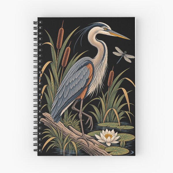 Item preview, Vintage Heron Wetland Nature Bird Illustration designed and sold by Artswords.