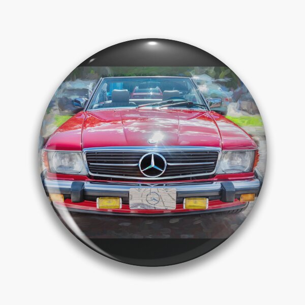 Item preview,  Classic Red Mercedes 560SL R107 Convertible Art Print designed and sold by RichFrancoCars.