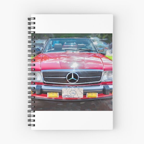 Item preview,  Classic Red Mercedes 560SL R107 Convertible Art Print designed and sold by RichFrancoCars.