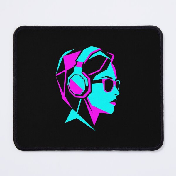 Item preview, Polygon Synthwave Music Girl designed and sold by MarCinu Art.