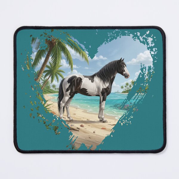 Item preview, An Abaco Barb horse, the beach and a heart designed and sold by Cheval-de-coeur.