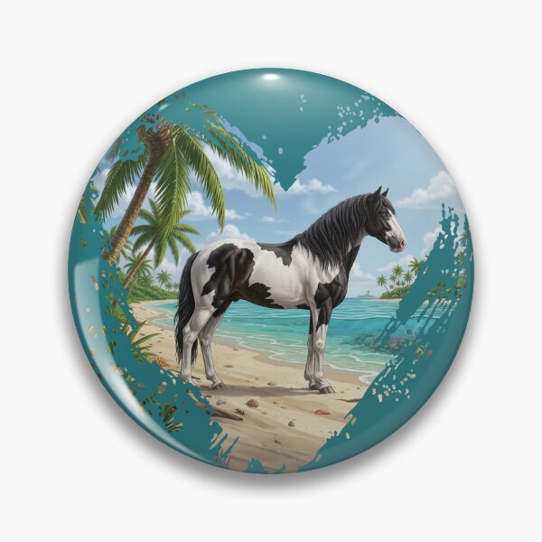 Item preview, An Abaco Barb horse, the beach and a heart designed and sold by Cheval-de-coeur.