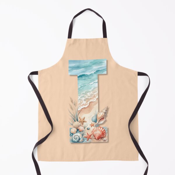Item preview, Coastal Initial I Beach Monogram Ocean Waves Seashell Personalized Design designed and sold by Sea Gem.