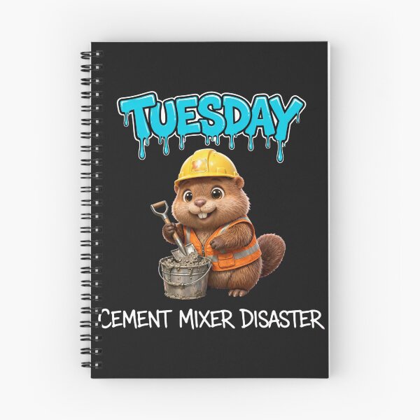 Item preview, Tuesday Cement Mixer Disaster - Funny Beaver Builder Graffiti designed and sold by Surviving Monday Club.