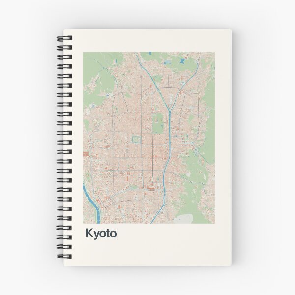 Artikelvorschau, Minimalistische Kartenkunst aus Kyoto entworfen und verkauft von MapsNerd.