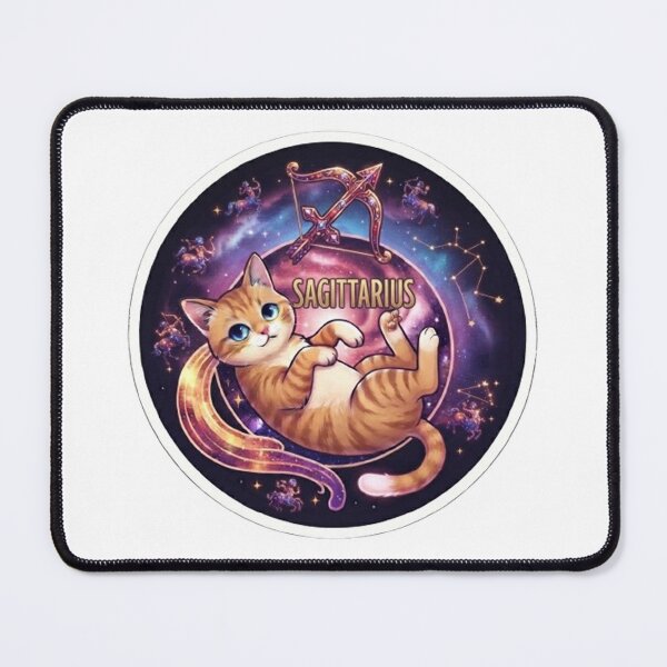 Item preview, Sagittarius Cute Cat Zodiac Astrological Sign Space Galaxy Kitten designed and sold by PetalsPaws.