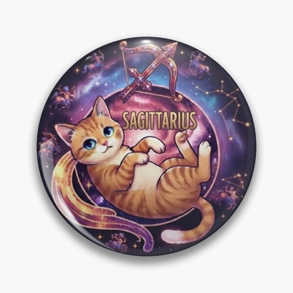 Item preview, Sagittarius Cute Cat Zodiac Astrological Sign Space Galaxy Kitten designed and sold by PetalsPaws.