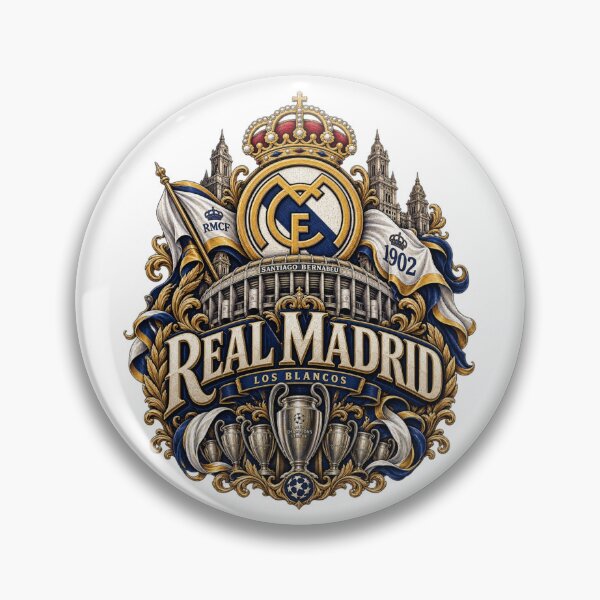 Item preview, Vintage Real Madrid Royal Crest – Los Blancos – Madrid Football Heritage Gothic Art designed and sold by WildTrace.