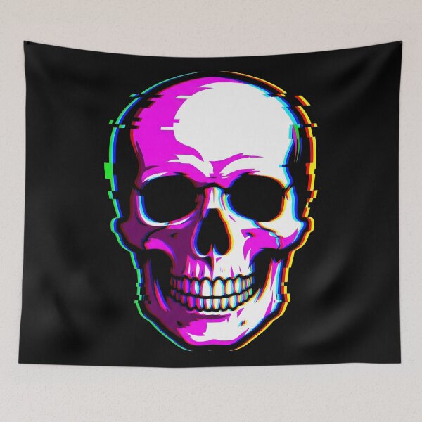 Item preview, Chromatic Glitch Cyber Skull designed and sold by MarCinu Art.