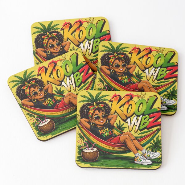 Item preview, Kool Vybz Rasta Reggae Chill Girl Hammock Tropical Island Vibes Art Print designed and sold by digitalbob60.